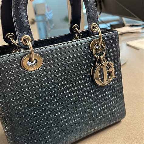 lady dior dark blue|lady dior blue bag.